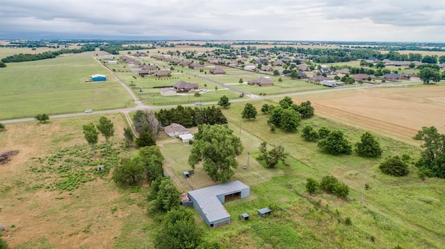 aerial view featuring a rural view