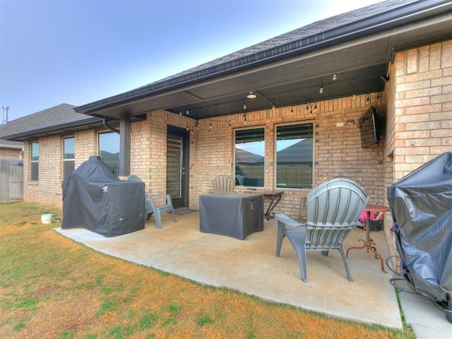 view of patio / terrace featuring grilling area