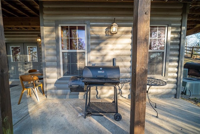 view of patio with grilling area