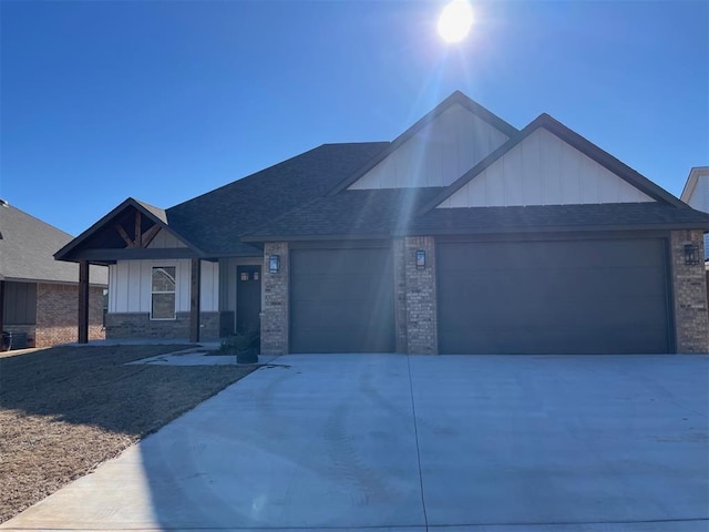 craftsman-style home with a garage