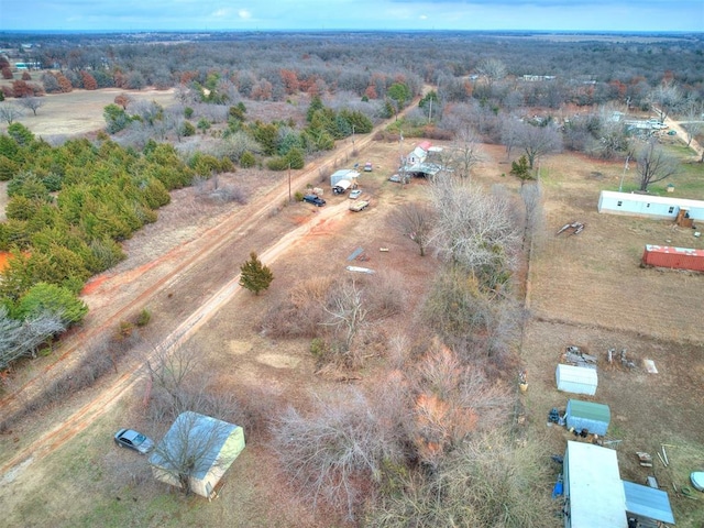 aerial view featuring a rural view