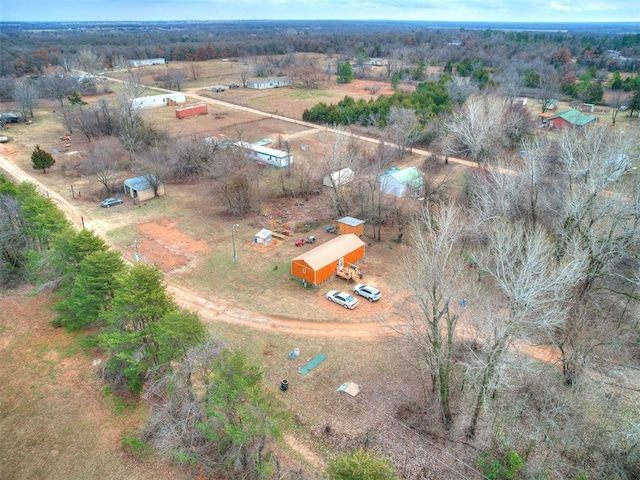 drone / aerial view with a rural view