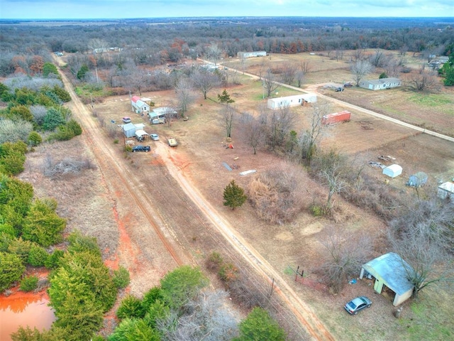 aerial view with a rural view