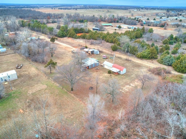 drone / aerial view with a rural view