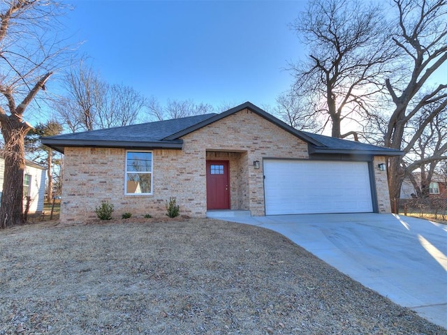 ranch-style home with a garage