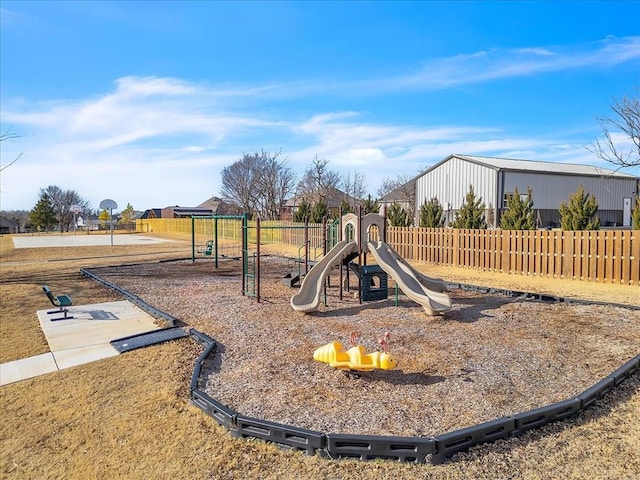 view of jungle gym