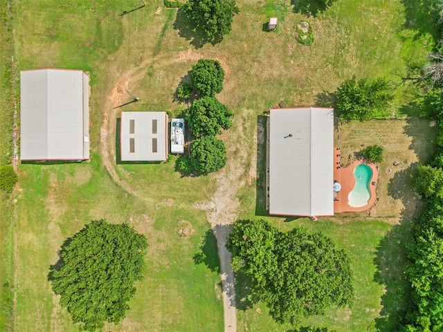 49900 W 201st St, Depew, OK 74028 - aerial view of property and surrounding area featuring a pool area