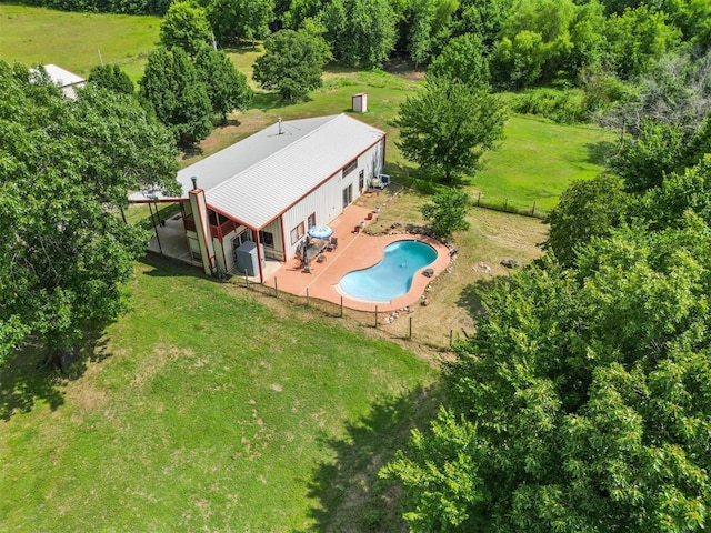 49900 W 201st St, Depew, OK 74028 - view from above of property with a pool area