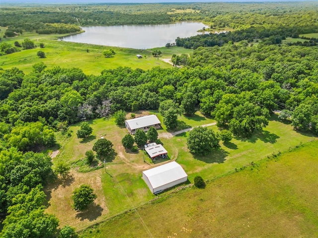 49900 W 201st St, Depew, OK 74028 - bird's eye view of a nearby body of water and a heavily wooded area
