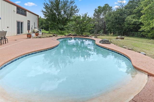 view of pool with a patio area