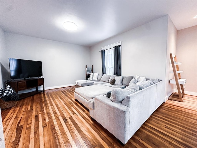 living room featuring hardwood / wood-style floors