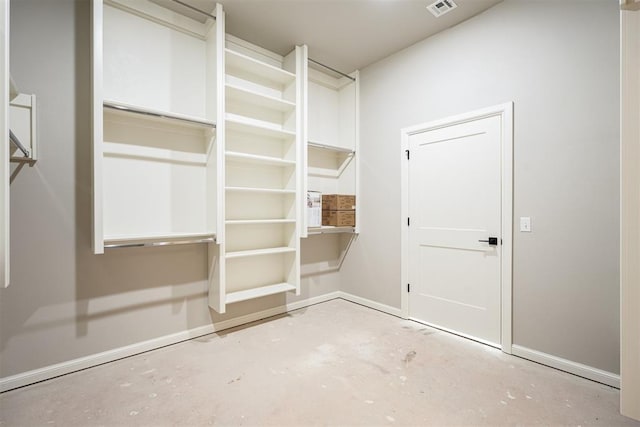 view of walk in closet