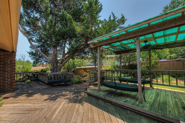 view of wooden deck