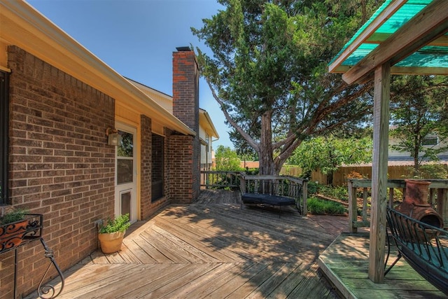 view of wooden deck