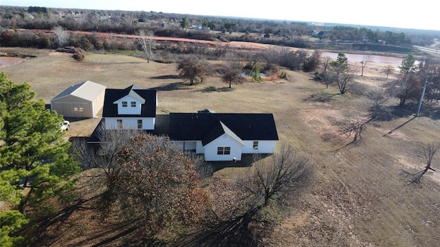 aerial view with a rural view