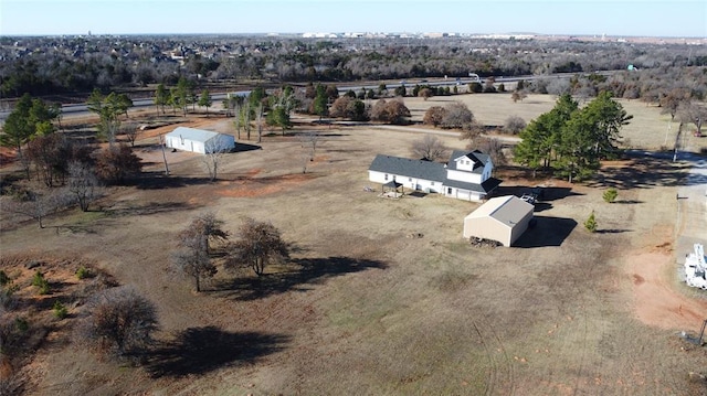 bird's eye view featuring a rural view