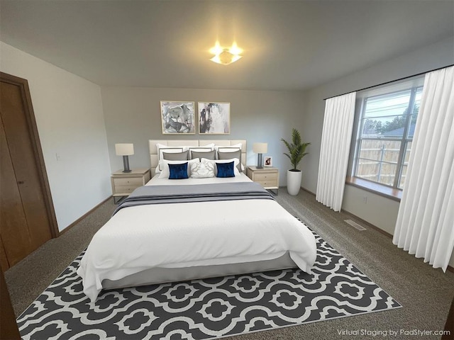 view of carpeted bedroom