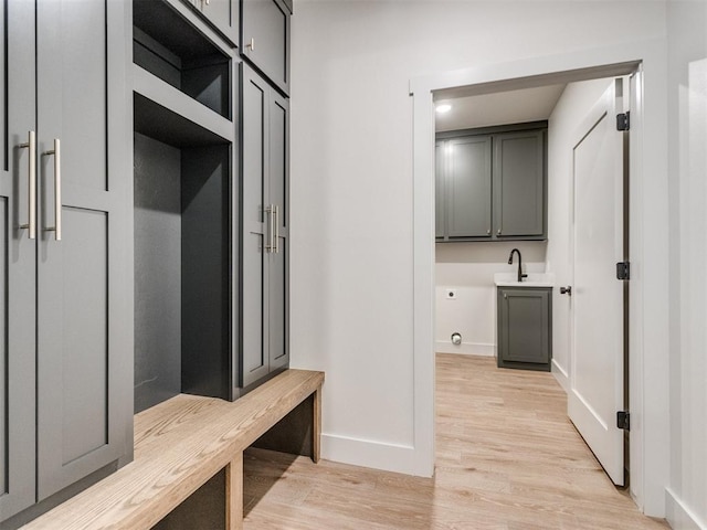 1203 Jaden Blvd, Tuttle, OK 73089 - mudroom featuring light wood-type flooring and baseboards