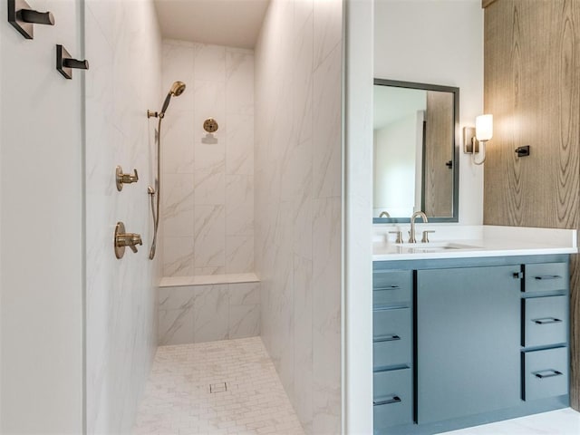 1203 Jaden Blvd, Tuttle, OK 73089 - bathroom featuring a tile shower and vanity