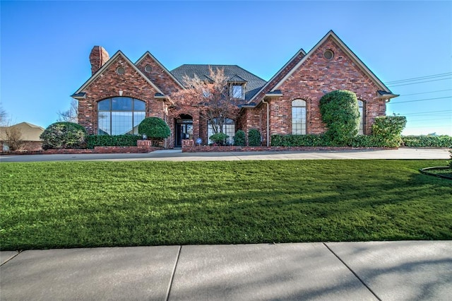 view of front property with a front lawn