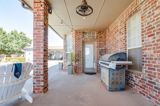 view of patio / terrace featuring grilling area