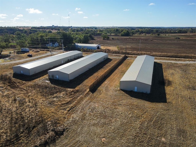 drone / aerial view with a rural view