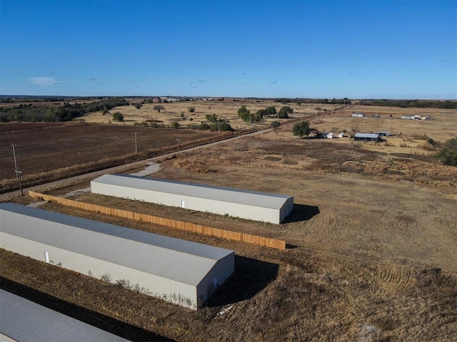 bird's eye view with a rural view