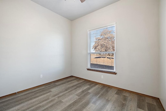 empty room featuring light wood-type flooring