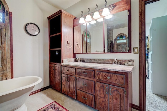 bathroom featuring a bathtub and vanity