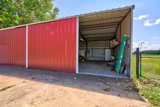 view of outdoor structure