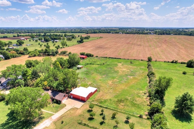 drone / aerial view featuring a rural view