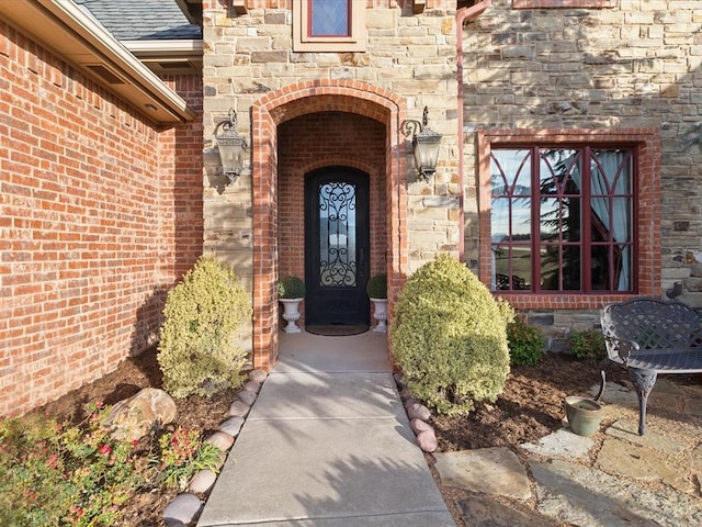 view of doorway to property