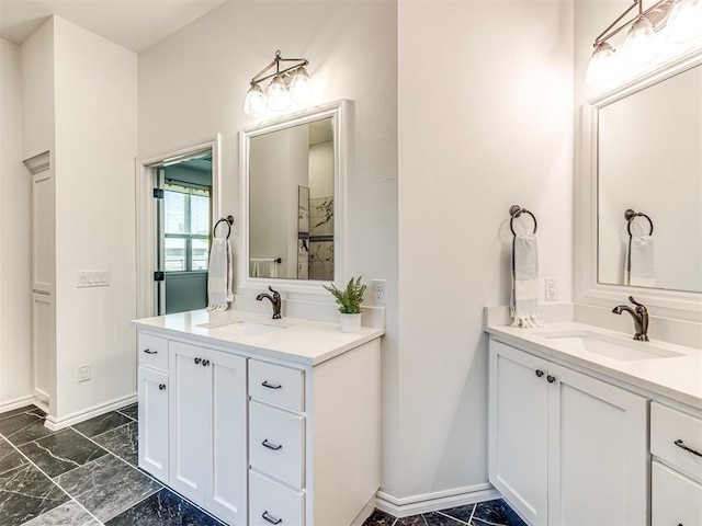 bathroom with vanity