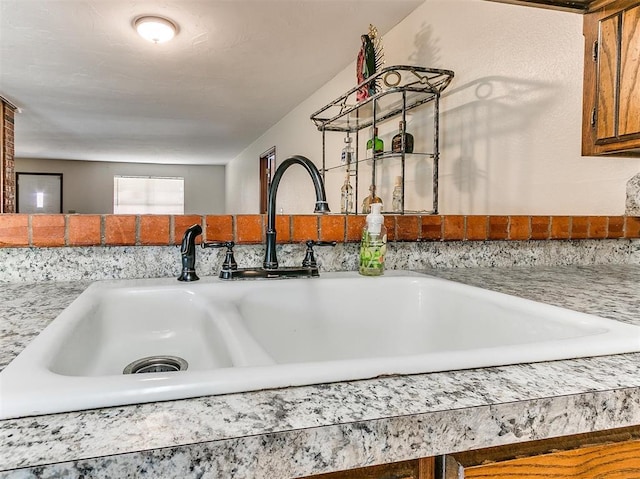 interior details featuring sink