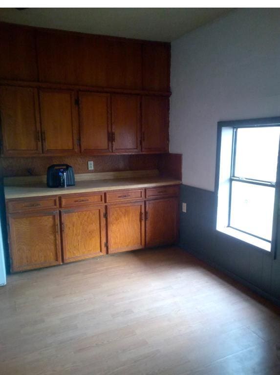 kitchen featuring light hardwood / wood-style flooring