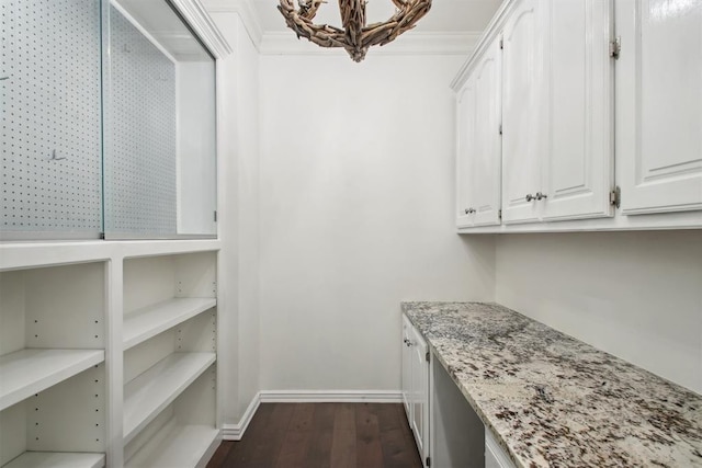 interior space featuring dark wood-type flooring