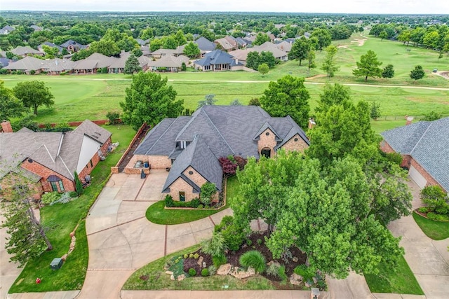 5801 Oak Tree Rd, Edmond, OK 73025 - aerial perspective of suburban area with a golf club