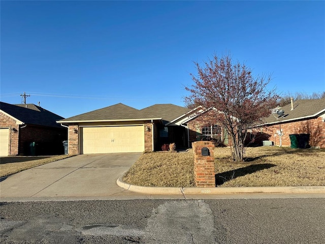 ranch-style home featuring a garage