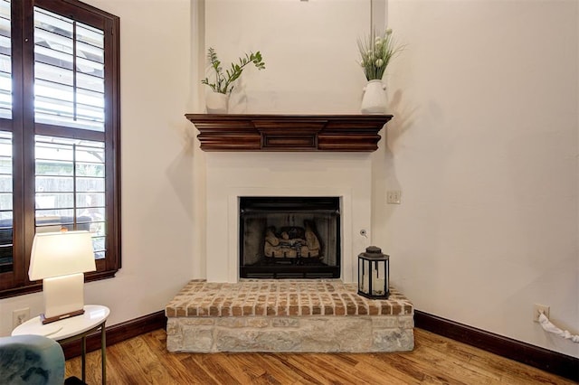 details with hardwood / wood-style floors