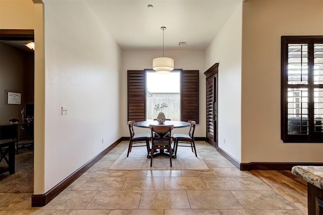 view of dining space