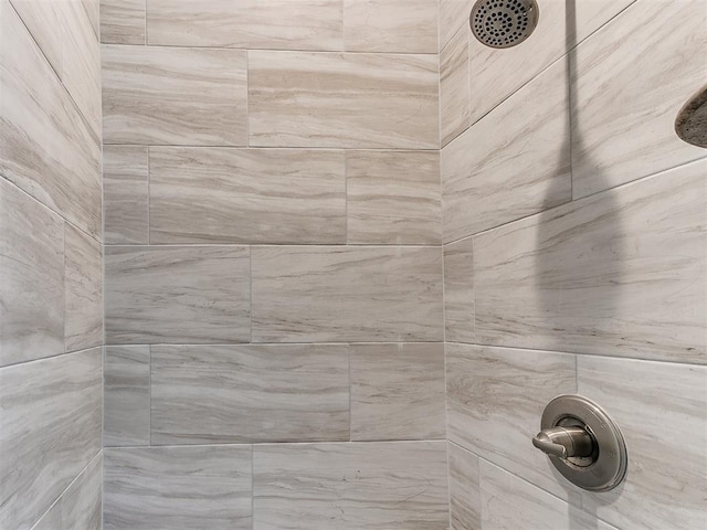 room details with a tile shower