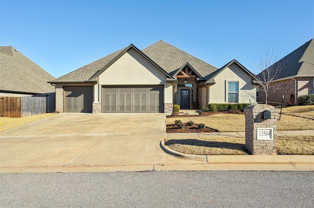 view of front of house featuring a garage