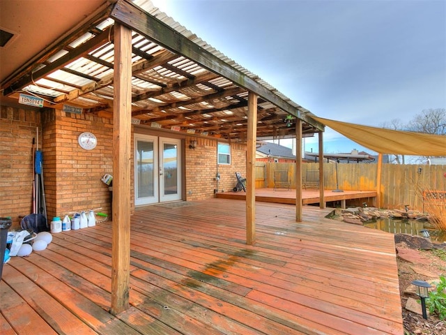 view of wooden terrace