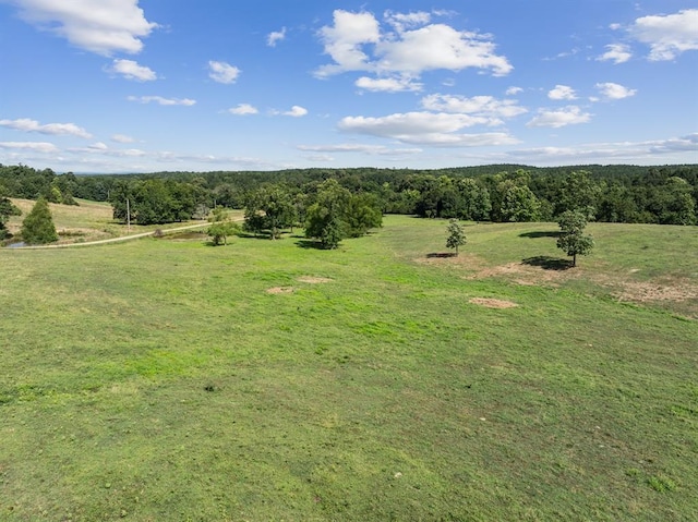 exterior space with a rural view