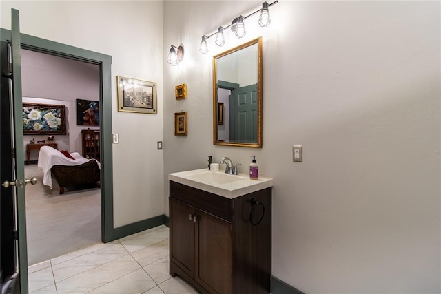 bathroom with vanity