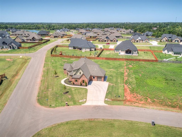 drone / aerial view with a residential view