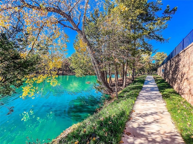 water view with fence