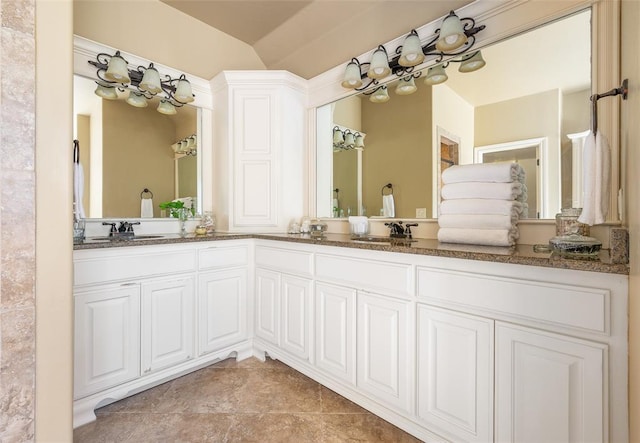 bathroom featuring vanity and tile patterned floors