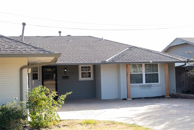 view of ranch-style house