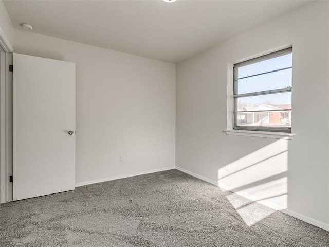 view of carpeted spare room